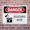 Signmission Sulfuric Acid Danger Sign, Plastic, 10in W x 7in L, 2PK OS-2PACK-DS-P-710-L-1585 - alternate 6
